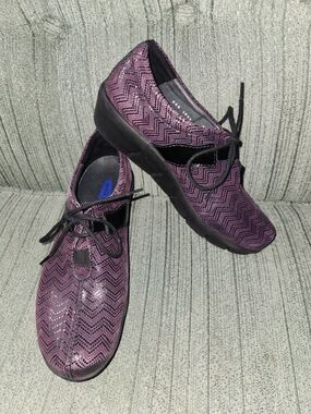 🍉Wolky Purple Chevron Lace-Up Comfort Shoes